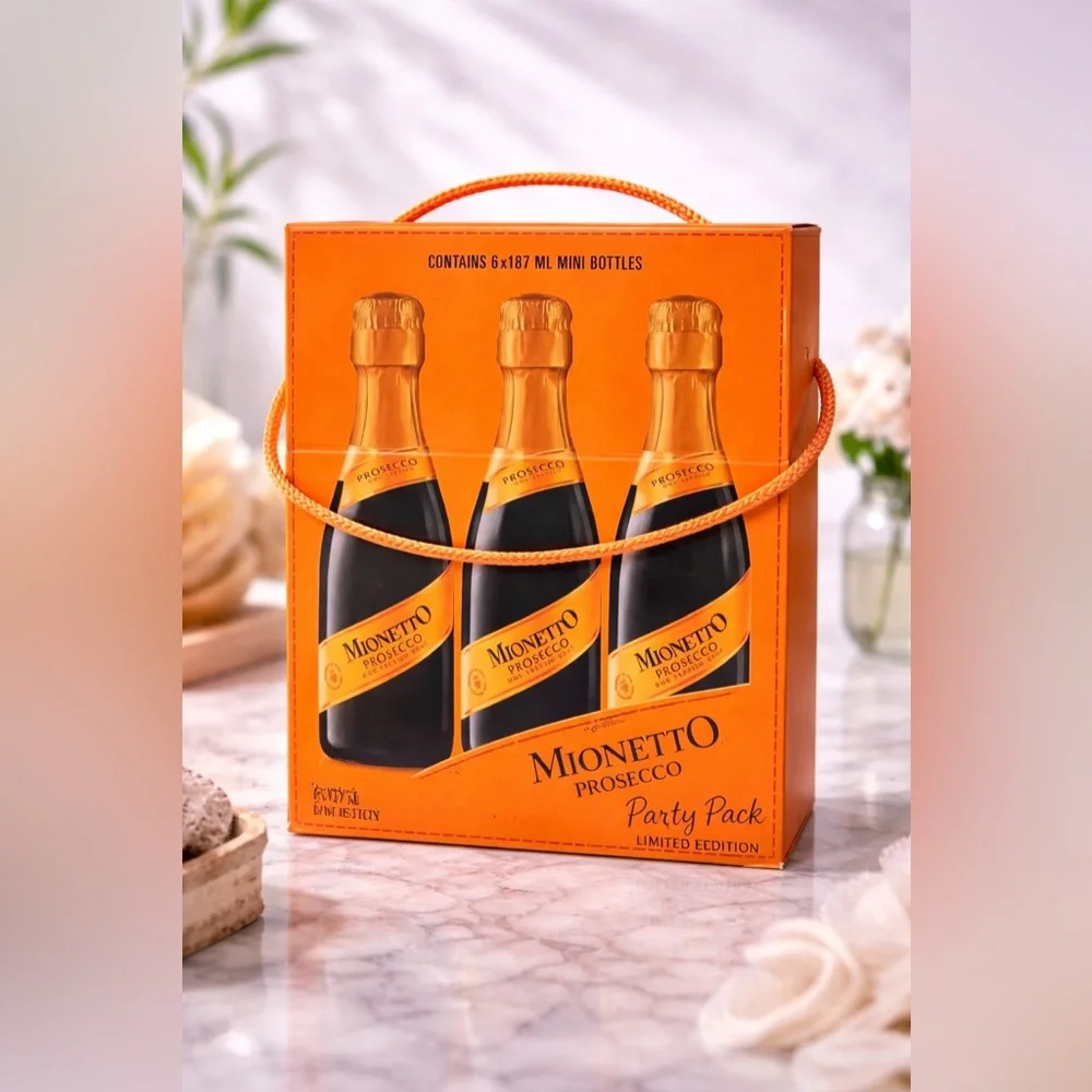Mionetto Prosecco Party Pack Limited Edition EMPTY Box Gift Carrier Orange New